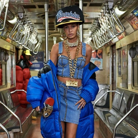 AW20 MOSCHINO Couture Jeremy Scott YELLOW GIGANTIC MACRO SNAPBACK LOGO NYC main image 10